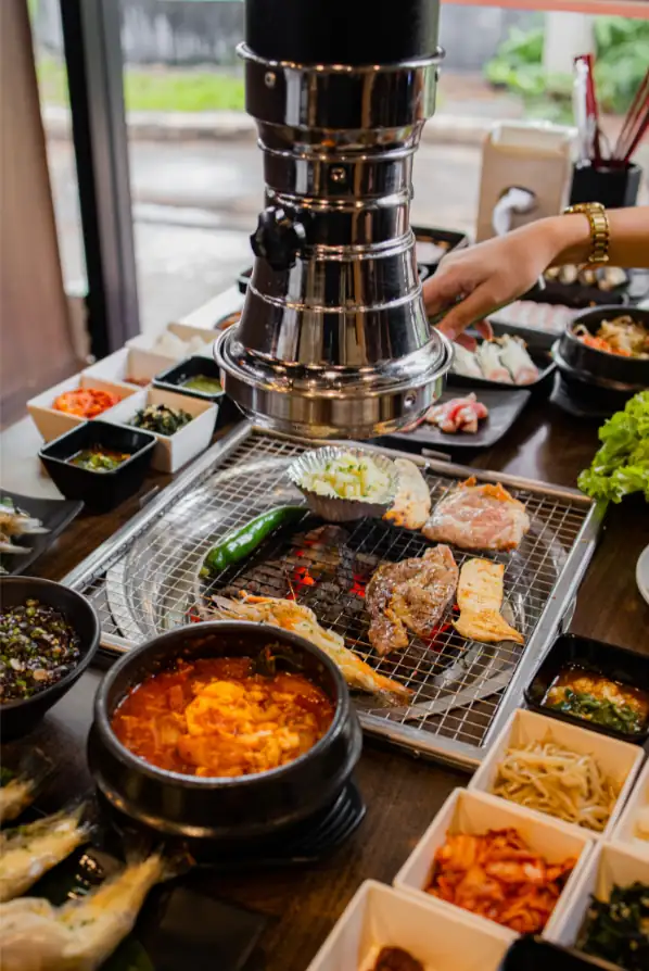 Korean tabletop grill feast